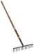 Stone Rake 14 Tine Wood Handle